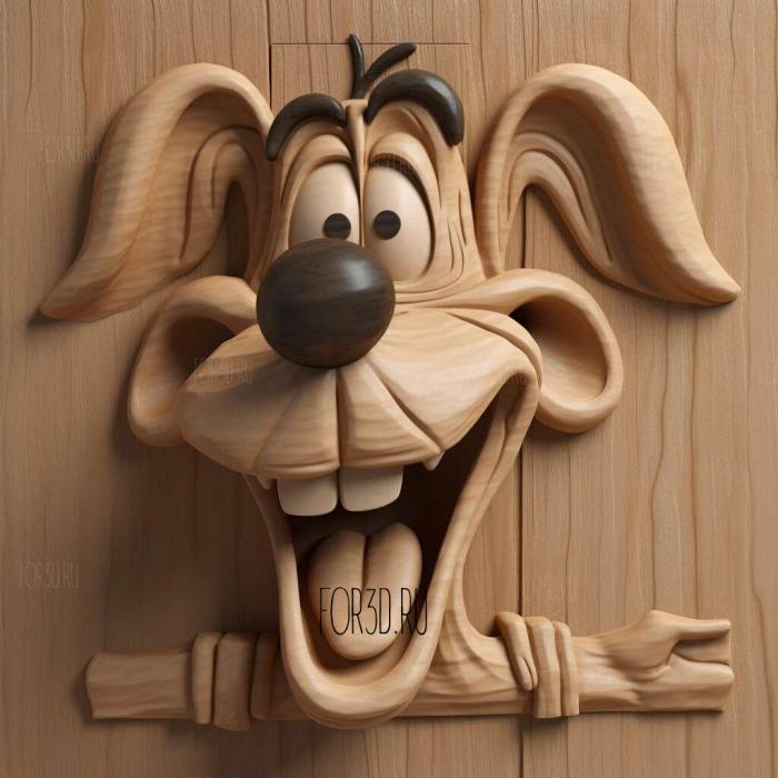 st Goofy 1 stl model for CNC